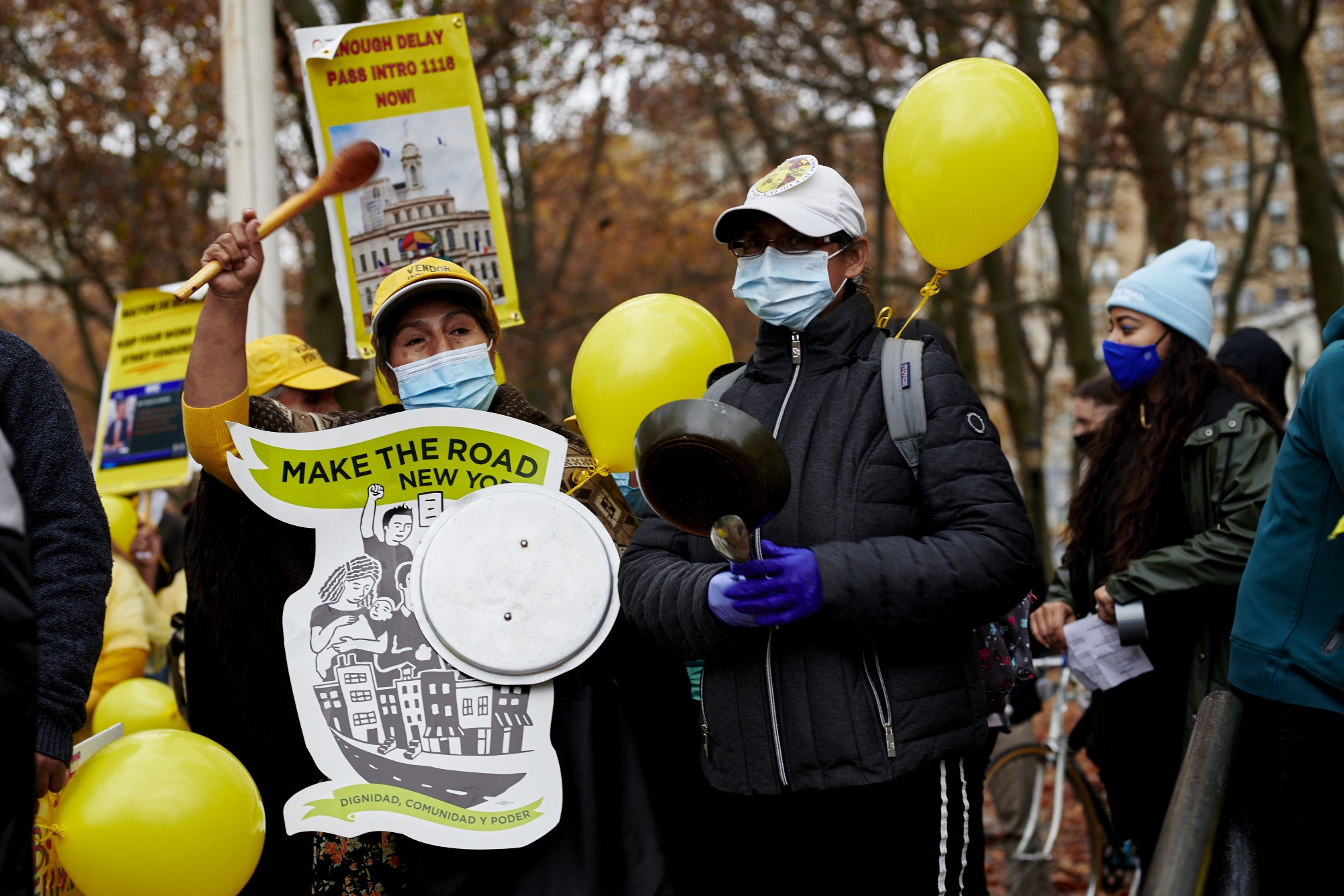 New York, NY - November 9, 2020: Street vendors sell counterfeits