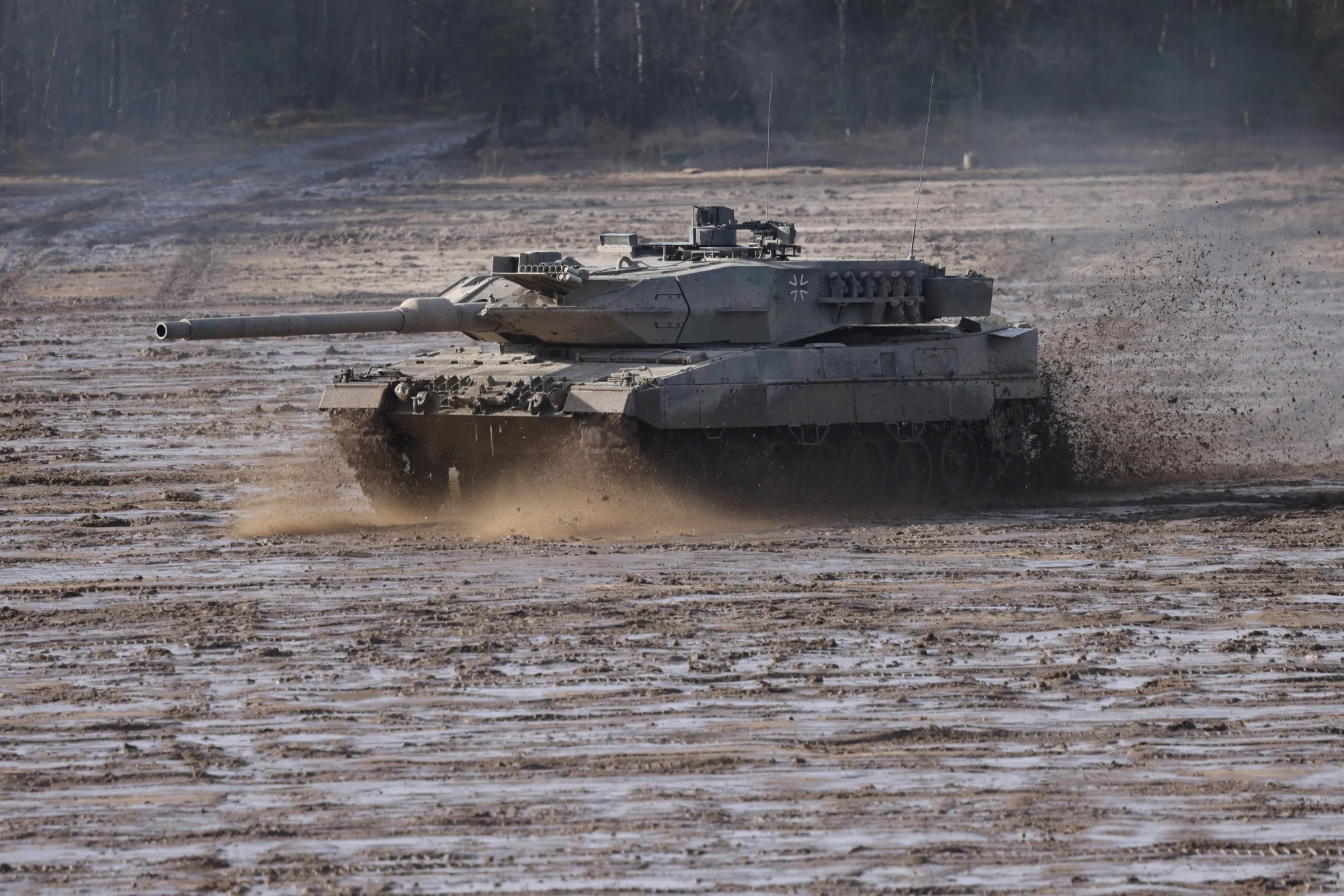 A Bundeswehr Leopard 2 main battle tank.