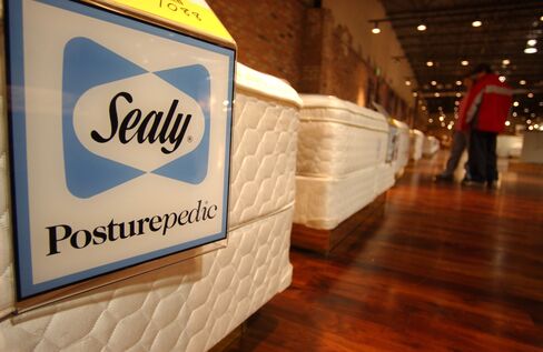A Selection Of Sealy Beds Sit On Display
