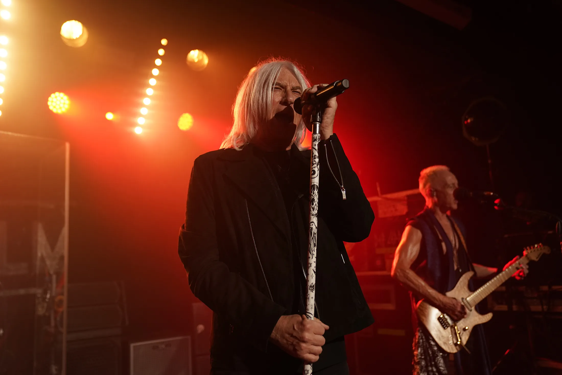 Def Leppard performing on stage during their "One Night Only" gig at the Leadmill in Sheffield, on May 19.