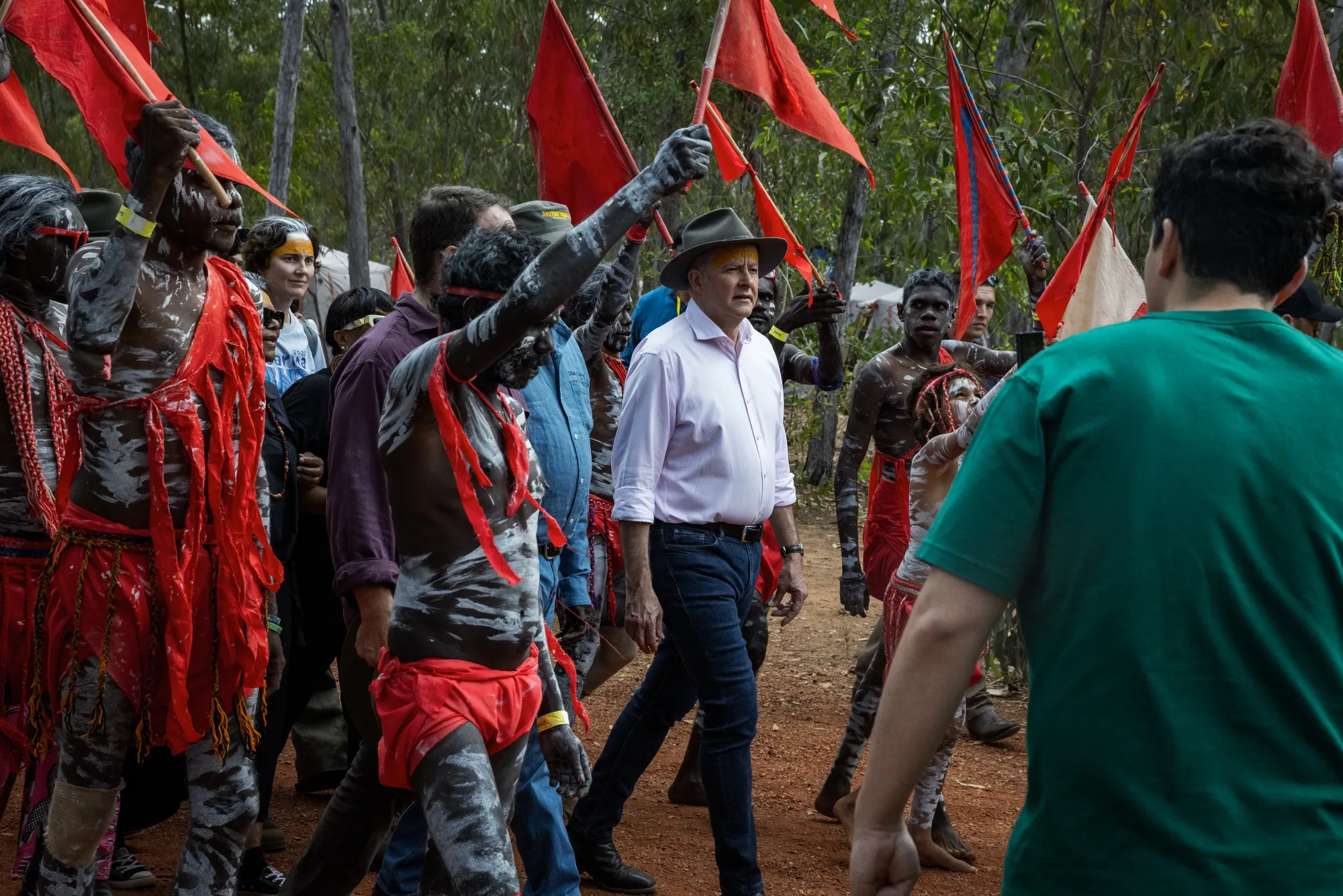 Anthony Albanese at Garma Festival on Aug. 4.