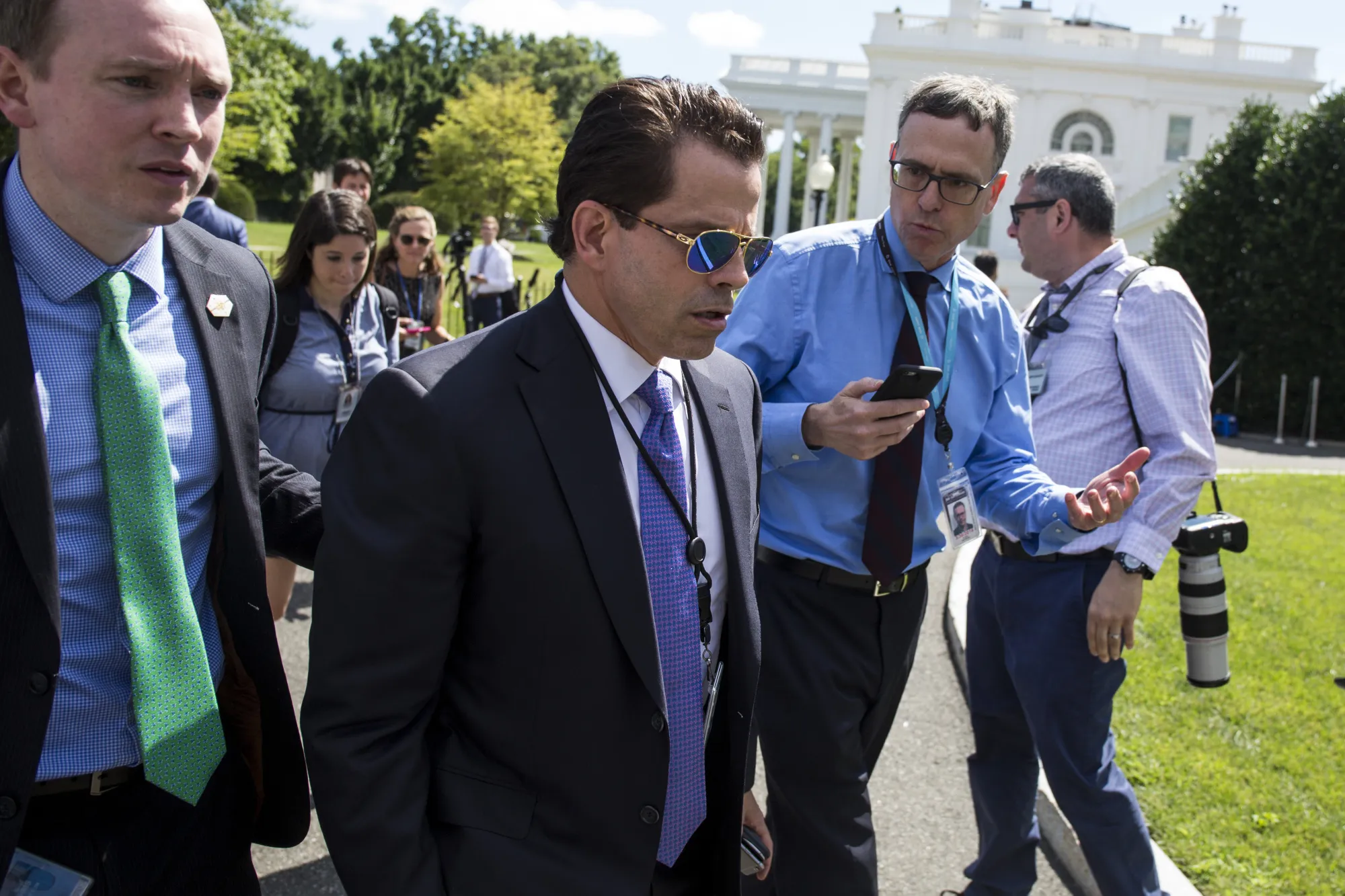 Anthony Scaramucci&nbsp;speaks to members of the media outside the White House&nbsp;on July 25, 2017.&nbsp;