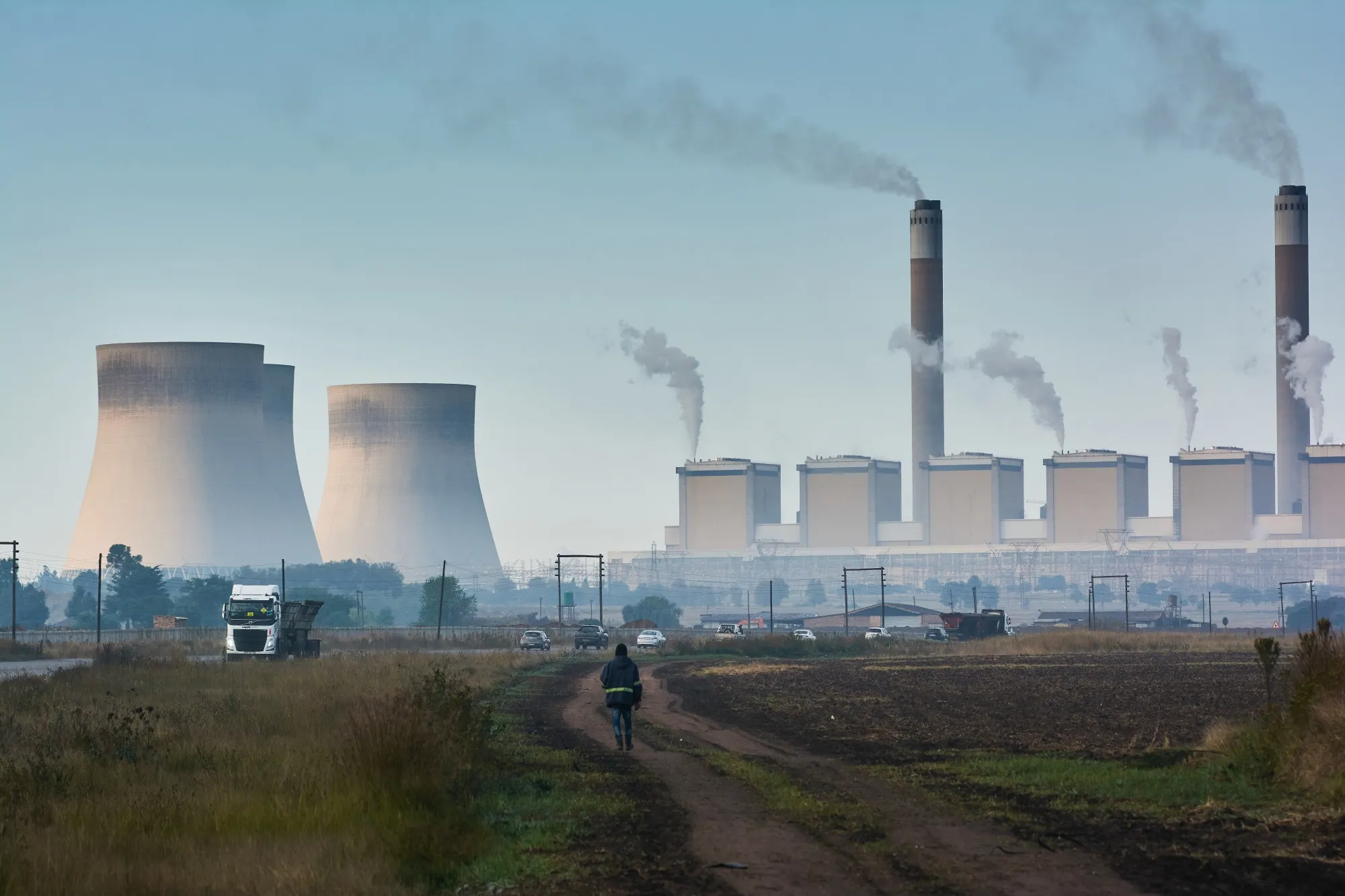 A&nbsp;coal-fired power station in Mpumalanga, South Africa.&nbsp;