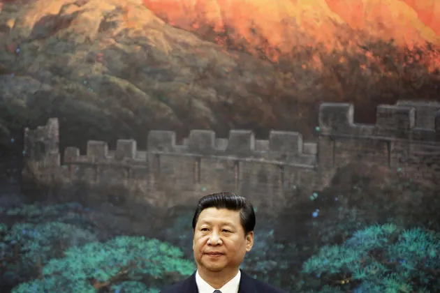 President Xi looks on during a recent signing ceremony at China's  Great Hall of the People