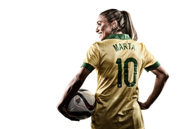 allegory piece talking about marta soccer player