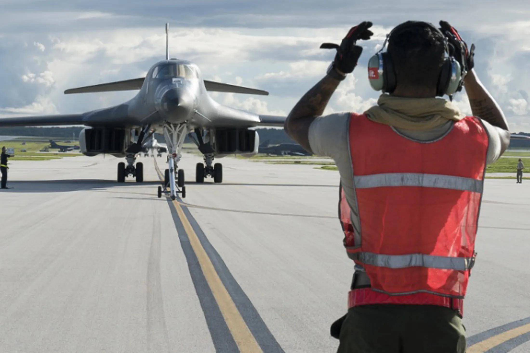 A U.S. Air Force B-1 Lancer&nbsp;nuclear bomber.