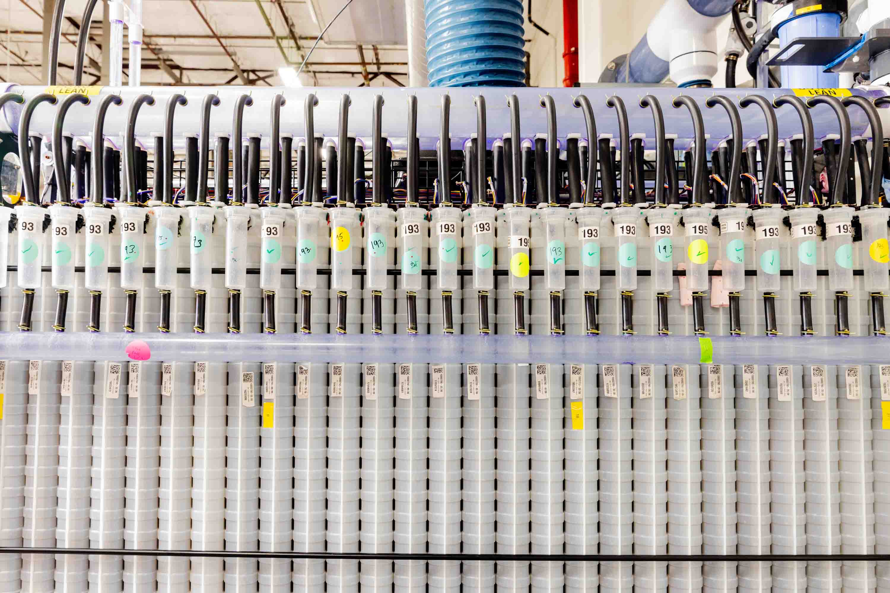 An iron-air battery undergoing testing at Form in Berkeley, California, US, on Wednesday, Oct. 16, 2024. The startup is opening its first factory just as data centers and extreme weather strain the power grid.