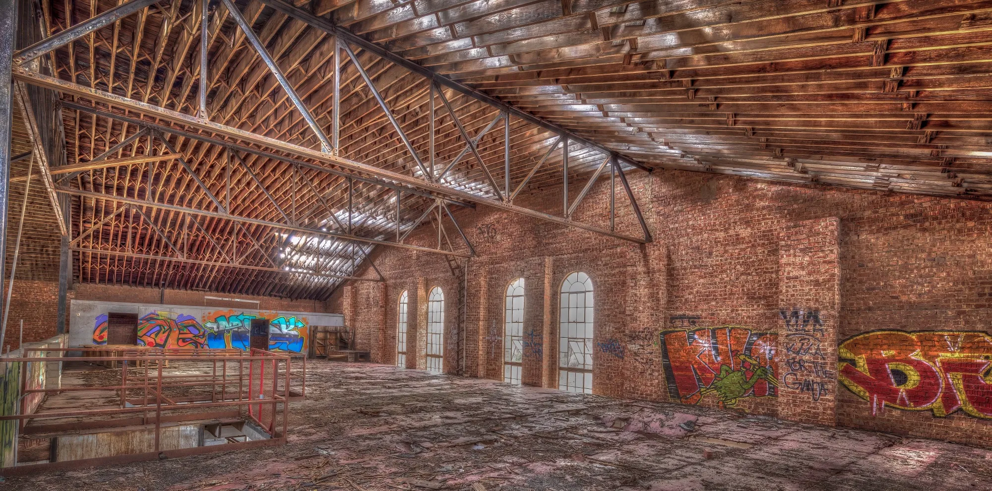 The empty shell of 1012 N. Main Street, a former Ku Klux Klan meeting hall that is set to become an art and racial healing center. 