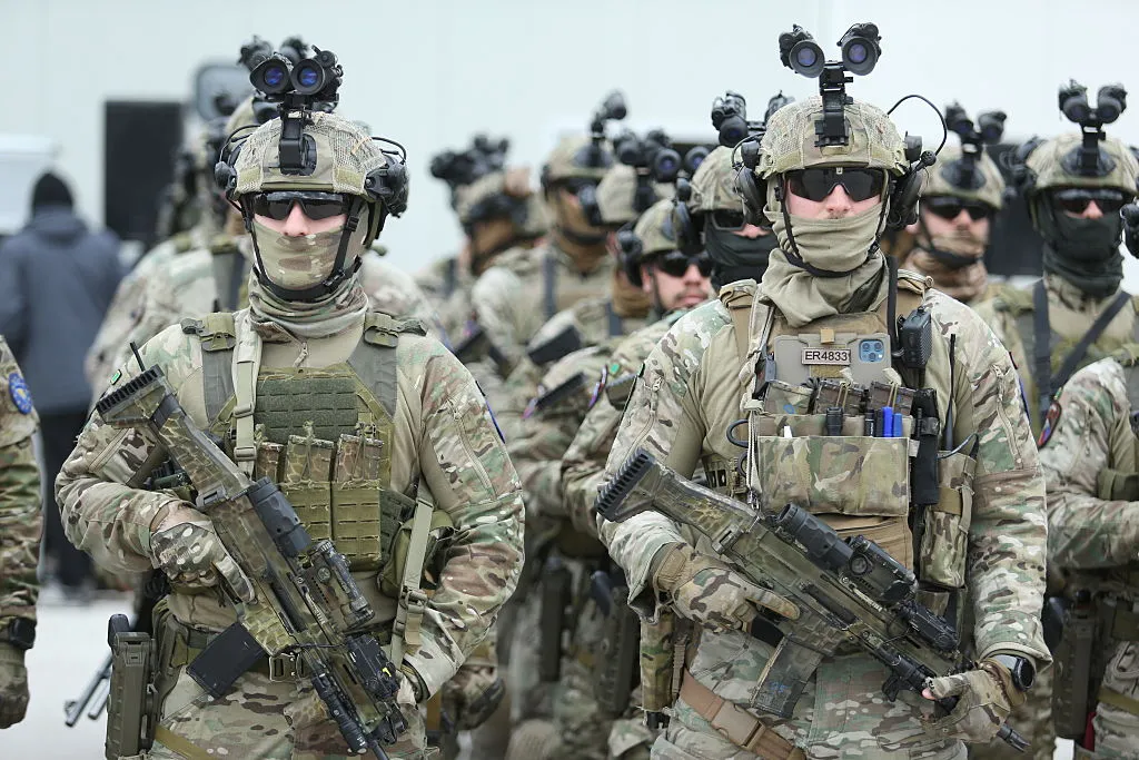 European Union soldiers in Sarajevo, Bosnia.