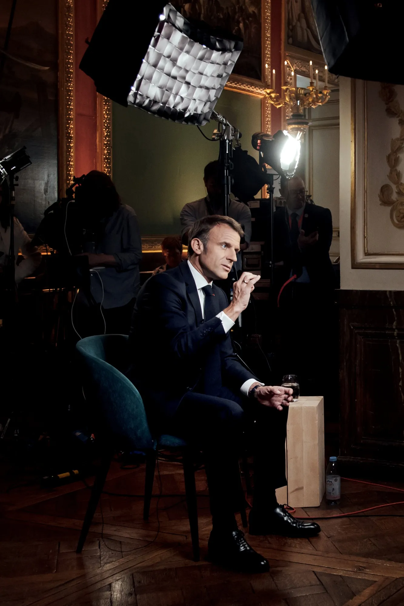 Le président français Emmanuel Macron au château de Versailles, le 13 mai. Photographe : Cyril Marcilhacy/Bloomberg