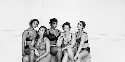 Models pose for Lane Bryant’s #ImNoAngel ad campaign.