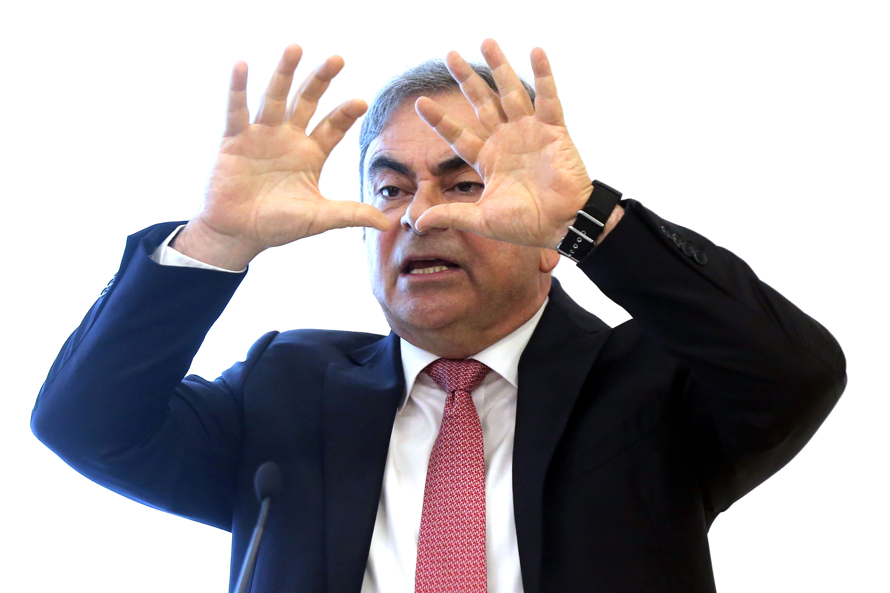 Former Auto Titan Carlos Ghosn Addresses Media After Escaping Japan