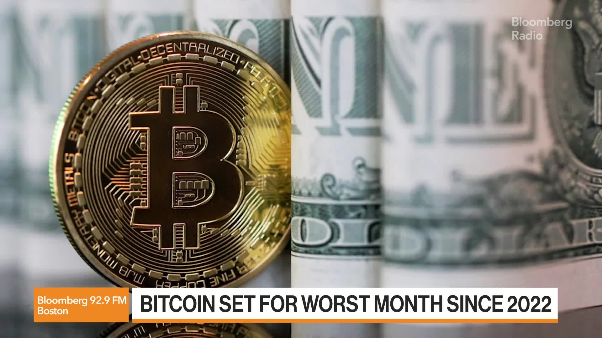 ビットコイン急落で危険水域に、オプション要因が不安定さを増幅 - Bloomberg