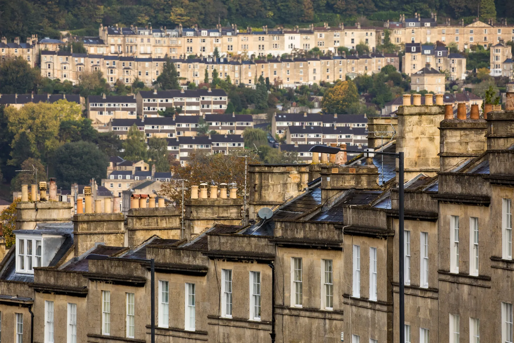 Terraced houses in Bath, U.K.