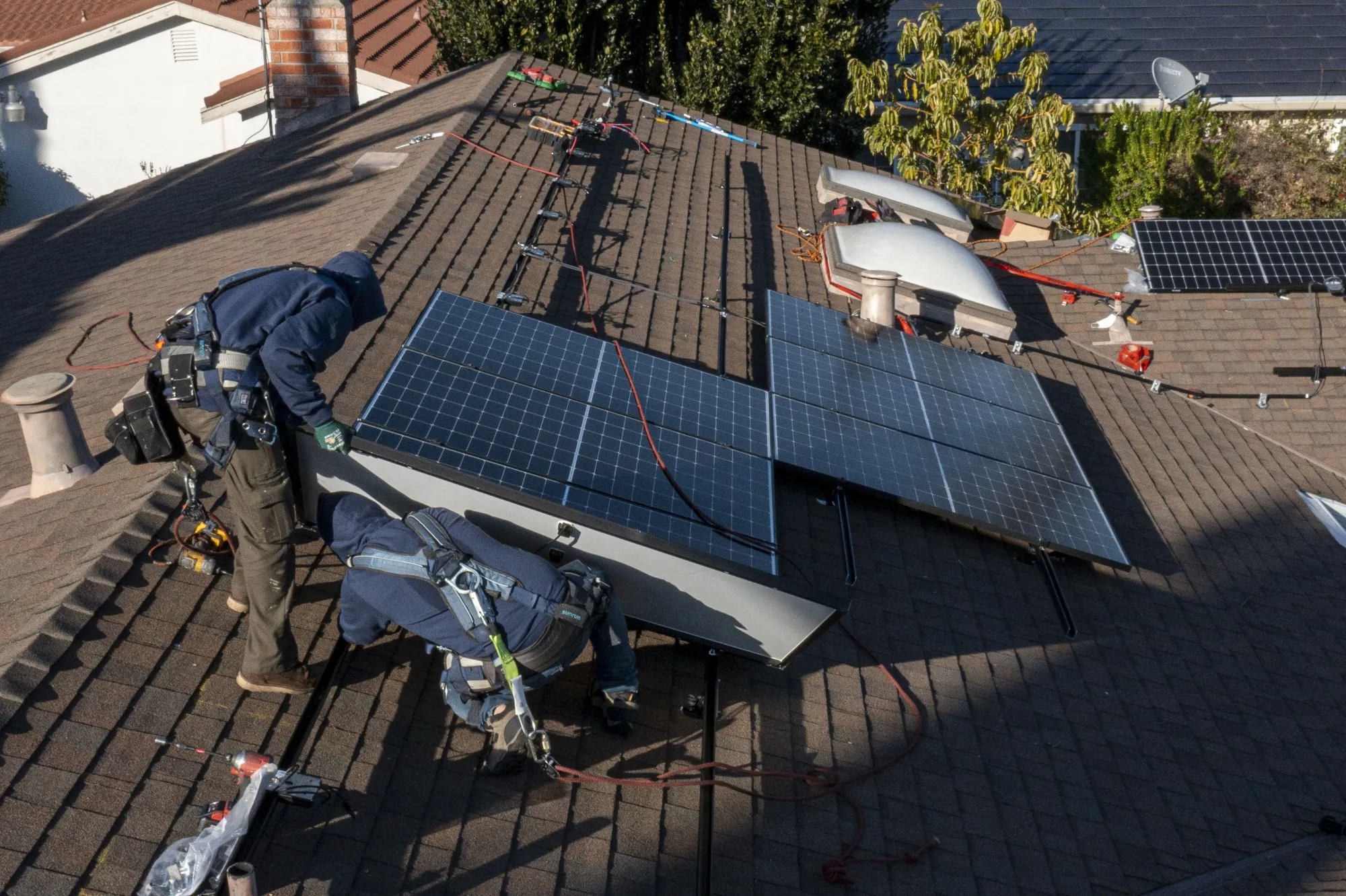 Solar Panel Installations As California Regulators Reconsider Move To Cut Solar Subsidies