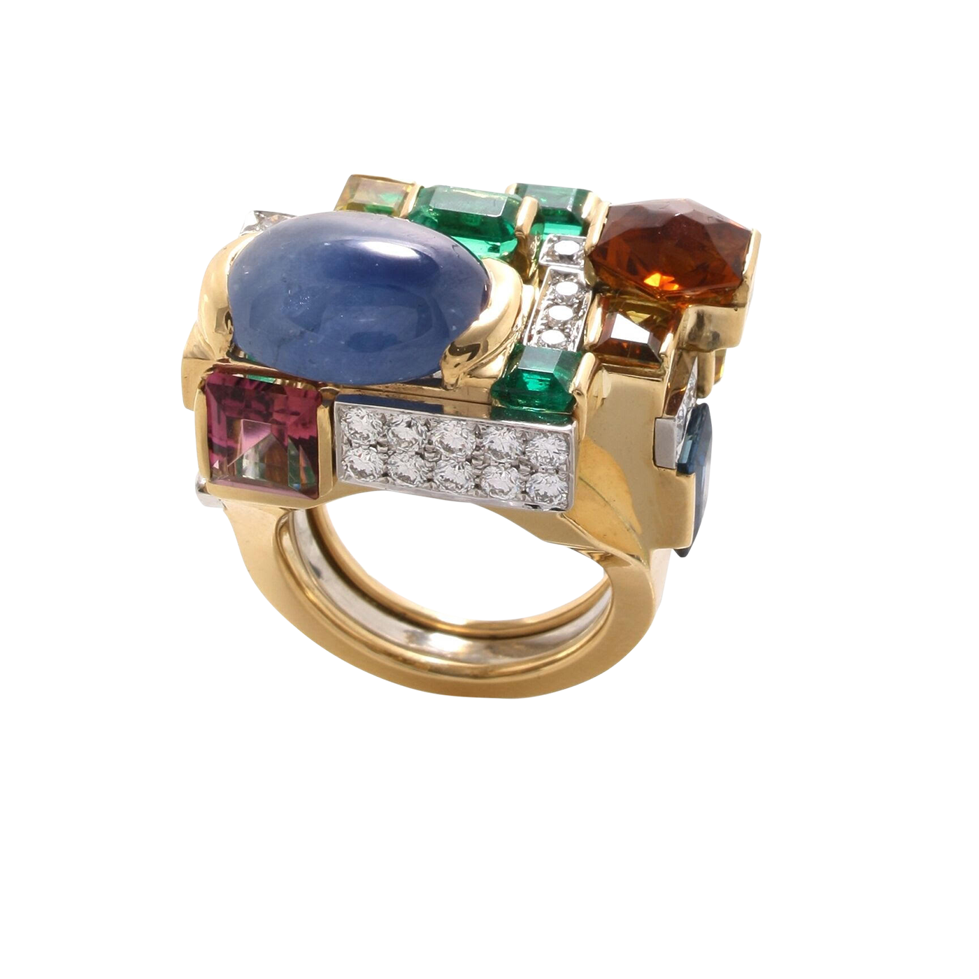 David Webb Cubist Ring