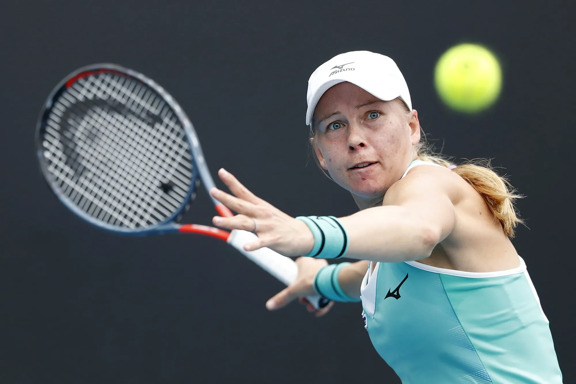 Johanna Larsson during the 2020 Australian Open in Melbourne on Jan. 20.