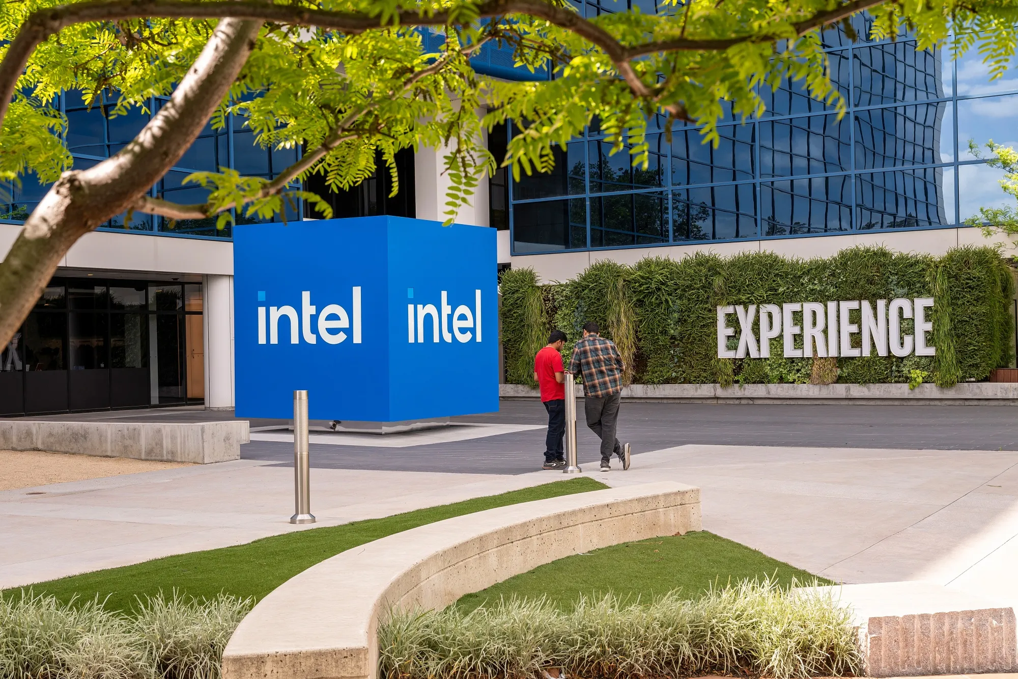 The Intel headquarters in Santa Clara, California, on April 23.