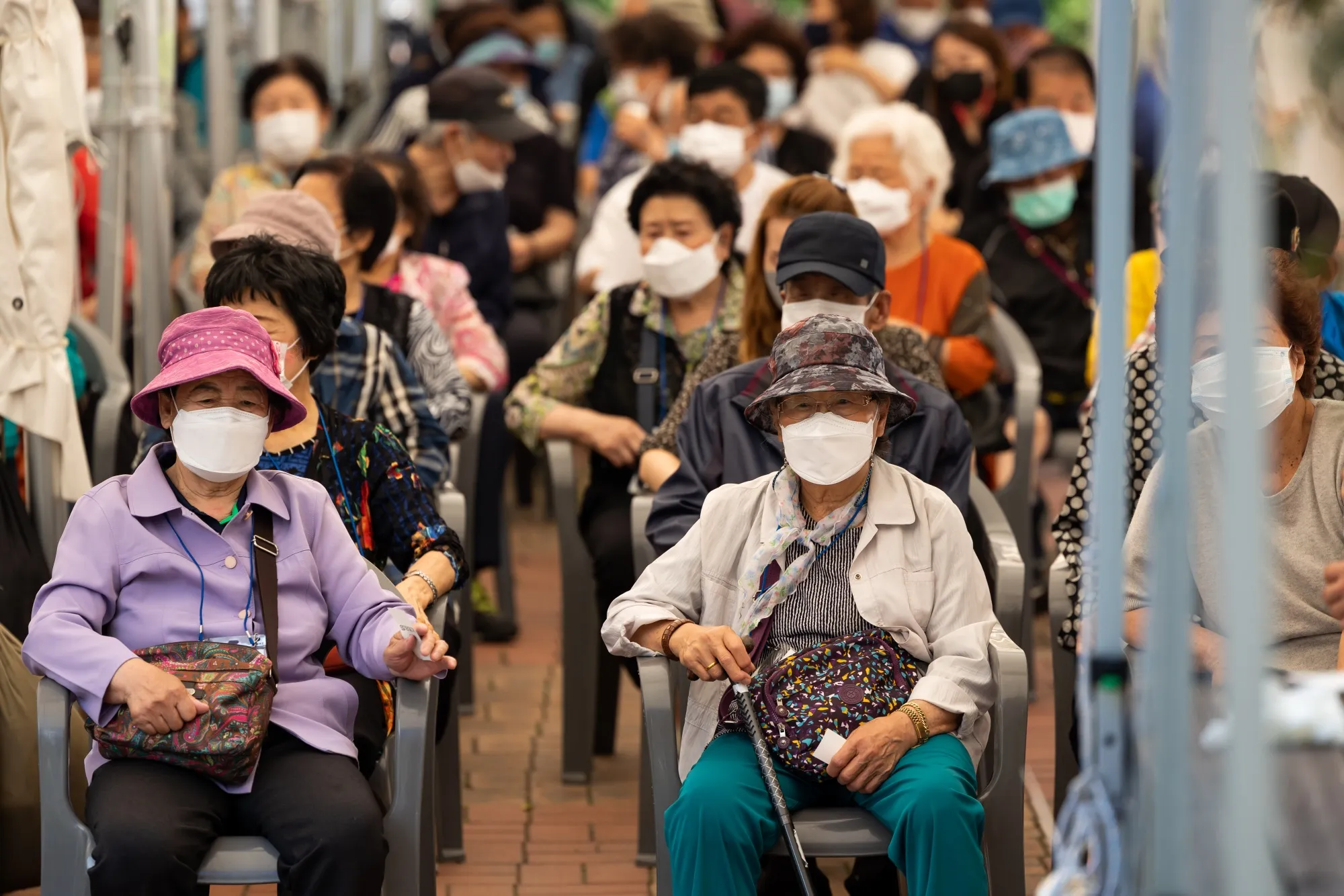 A vaccination site at the Guro Arts Valley Theater in the Guro district of Seoul June 8.