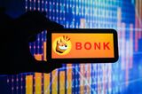 In this photo illustration  a Bonk logo is displayed on a