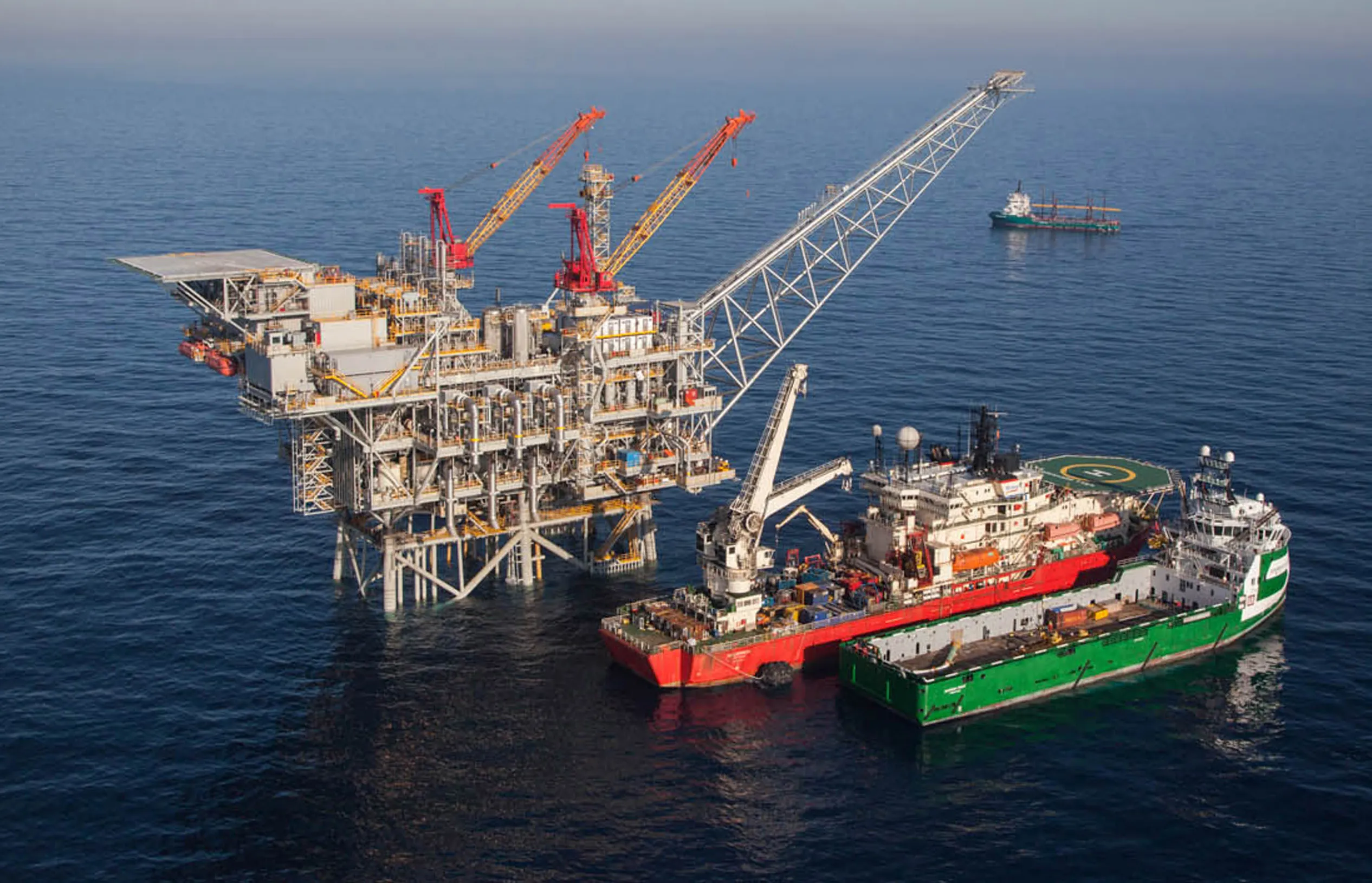 Tamar, seen here, and Leviathan are among the biggest natural gas finds in recent years and have provided Israel with enough fuel for decades of energy self-sufficiency and export.