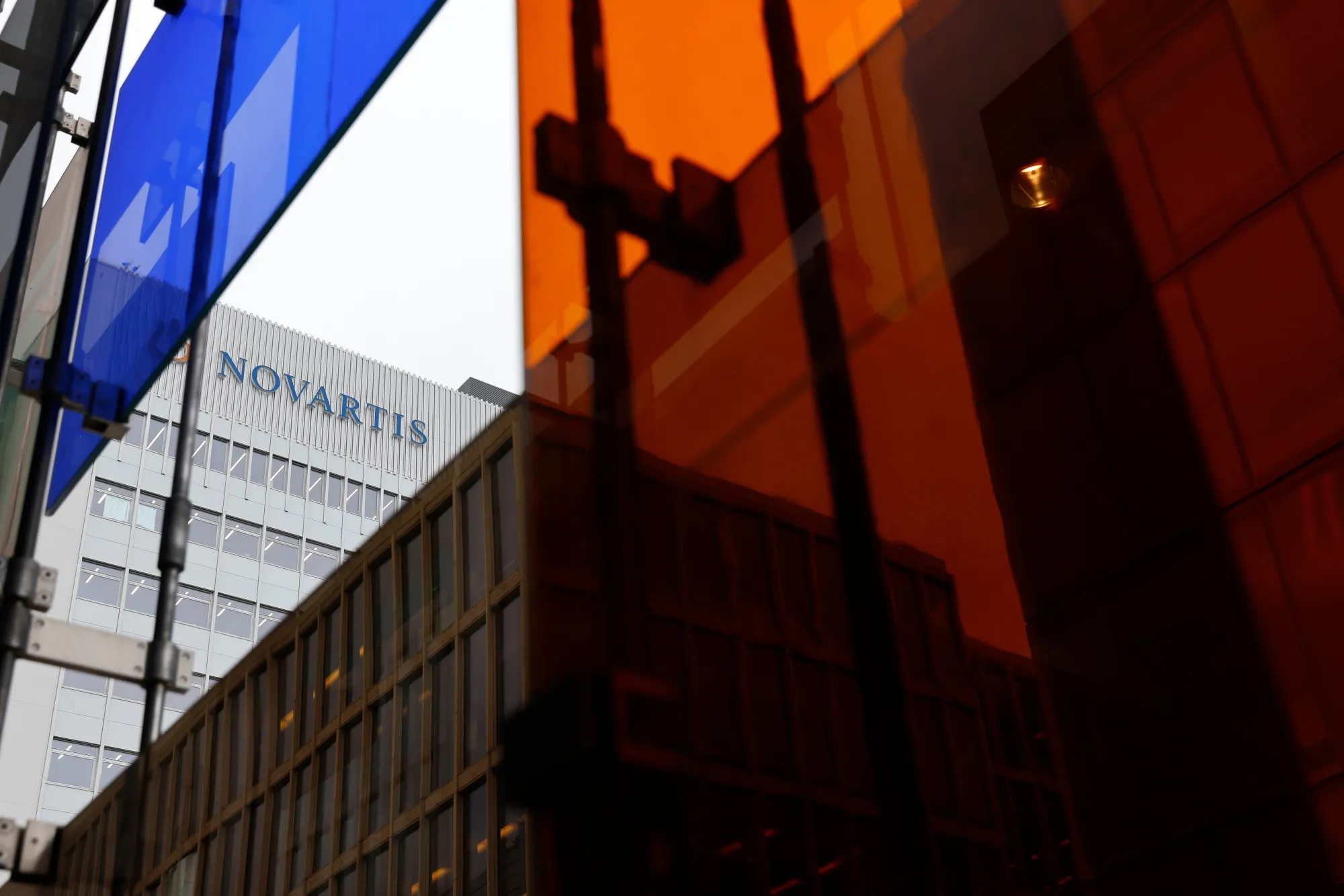 Signage for Novartis AG on a building in the company's headquarters campus in Basel, Switzerland, on Monday, Jan. 8, 2023.&nbsp;