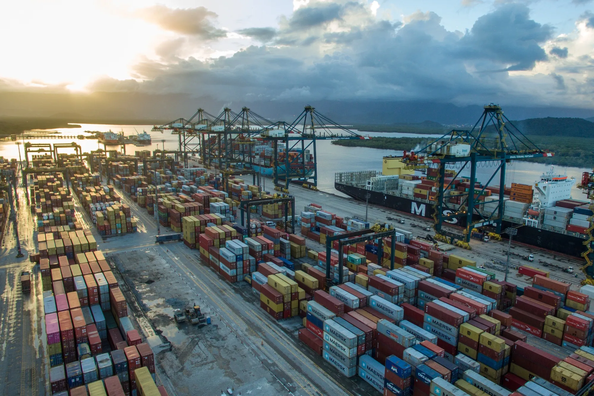 The Port of Santos in Santos, Brazil.