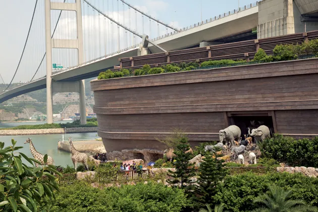 The ark contains a concert hall and a 43-room boutique hotel that hosts weddings and events