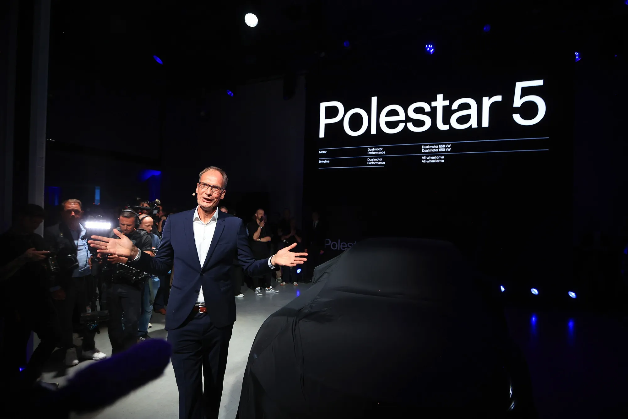 Polestar CEO Michael Lohscheller at the launch of the Polestar 5 EV.