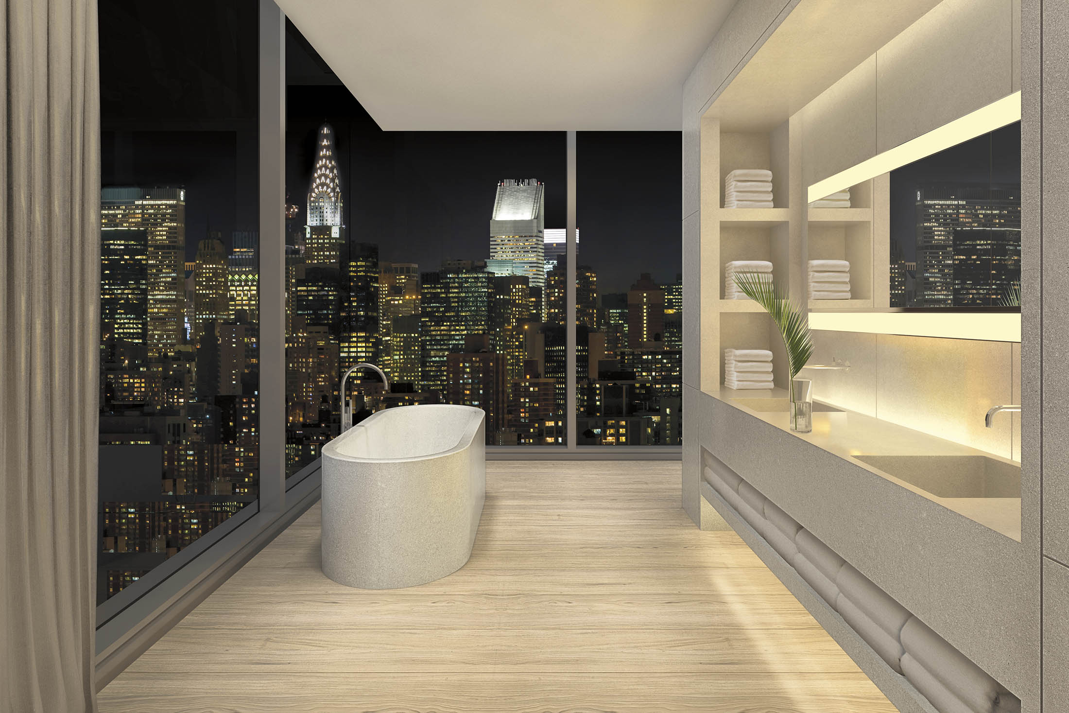 For the Super-Rich, the Bathroom Must Have a Stunning View, Too - Bloomberg