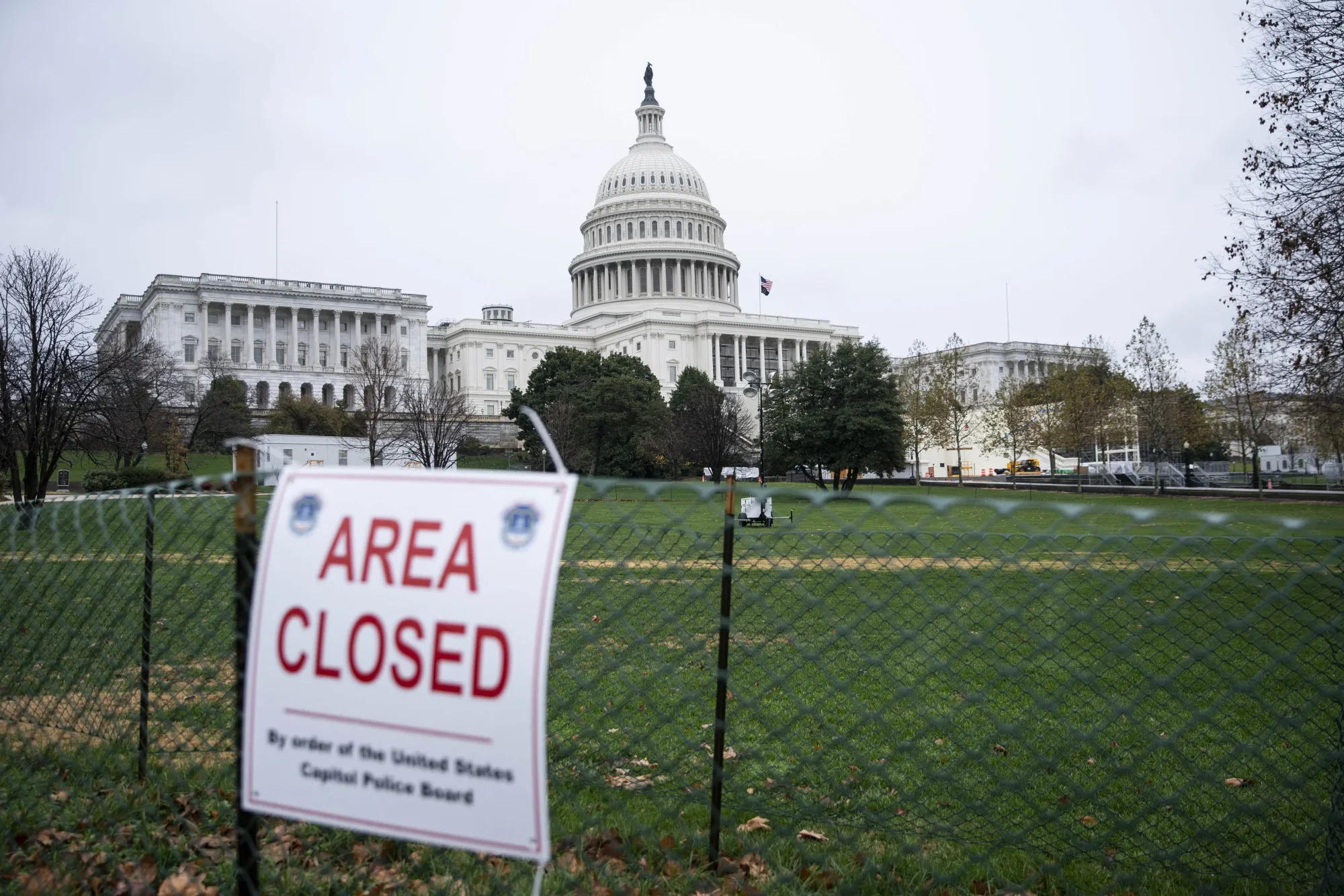 Fences in front of the U.S. Capitol in preparation for the upcoming presidential inauguration of Joe Biden in Washington, D.C.,&nbsp;on&nbsp;Dec. 14.&nbsp;