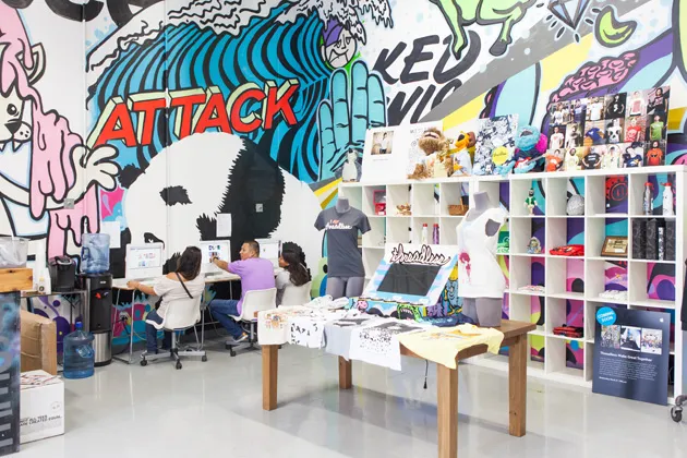 Shoppers can visit the office showroom and shop online for one of Threadless's custom T-shirts