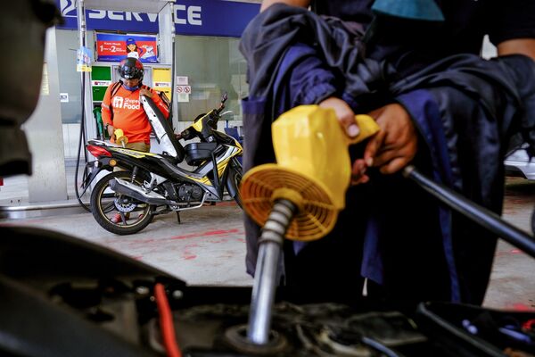 A gas station in Petaling Jaya, Selangor, Malaysia.