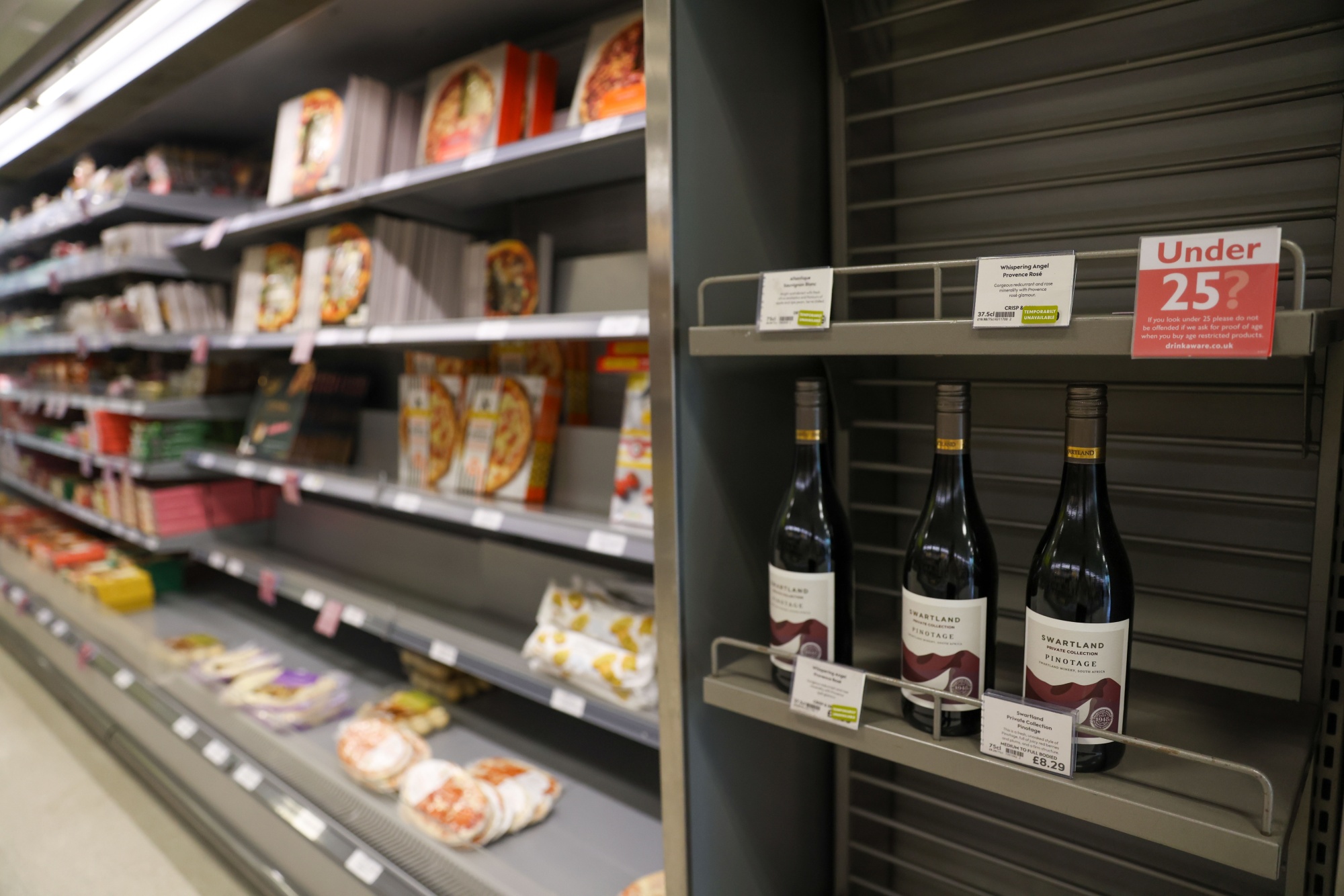 Supermarkets Amid U.K. Shortage Fears 