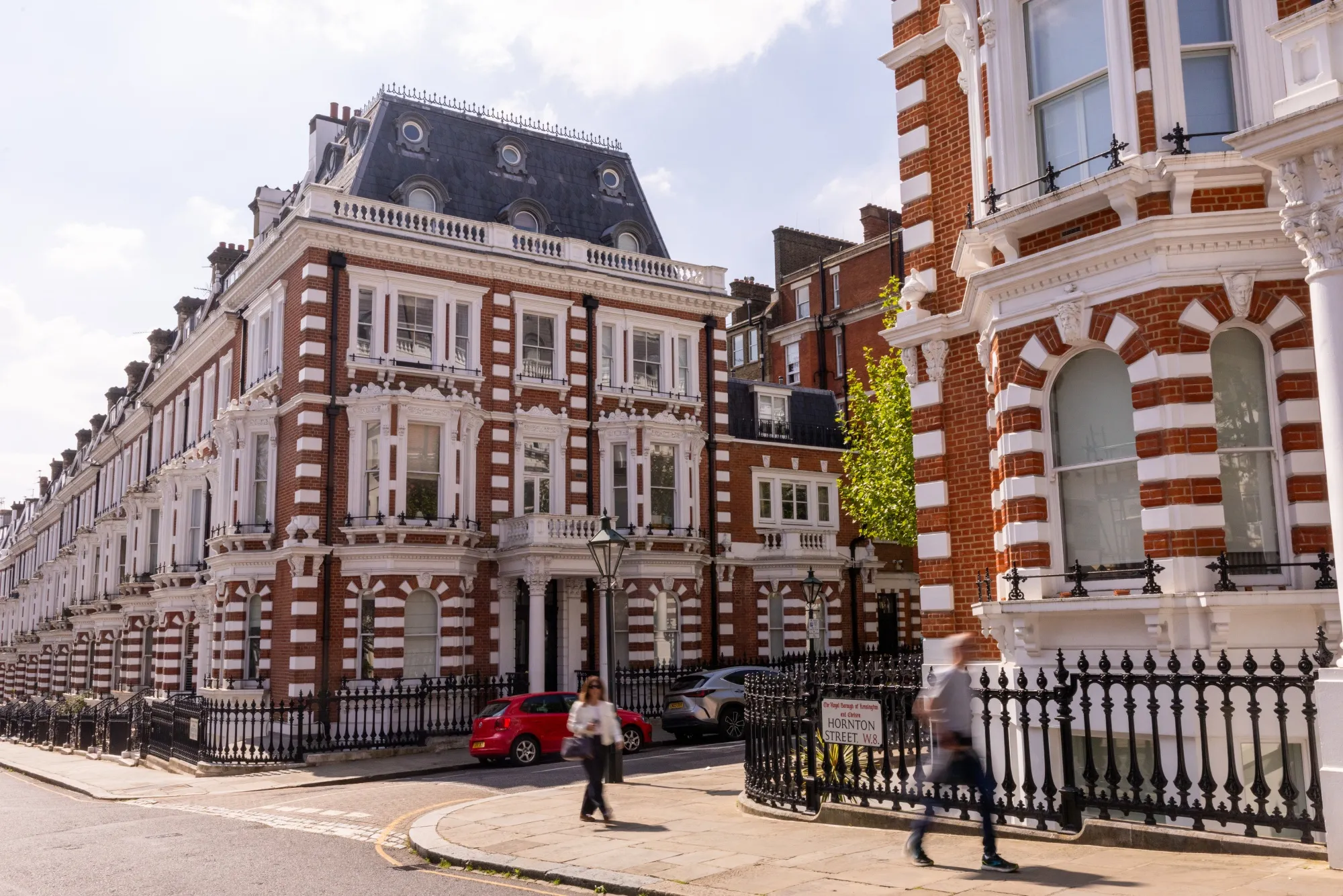 Residential properties in the Kensington and Chelsea district in London.