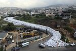 Garbage bags choke a slice of the suburban municipality of Jdeideh in Beirut, Lebanon, on February 23, 2016.