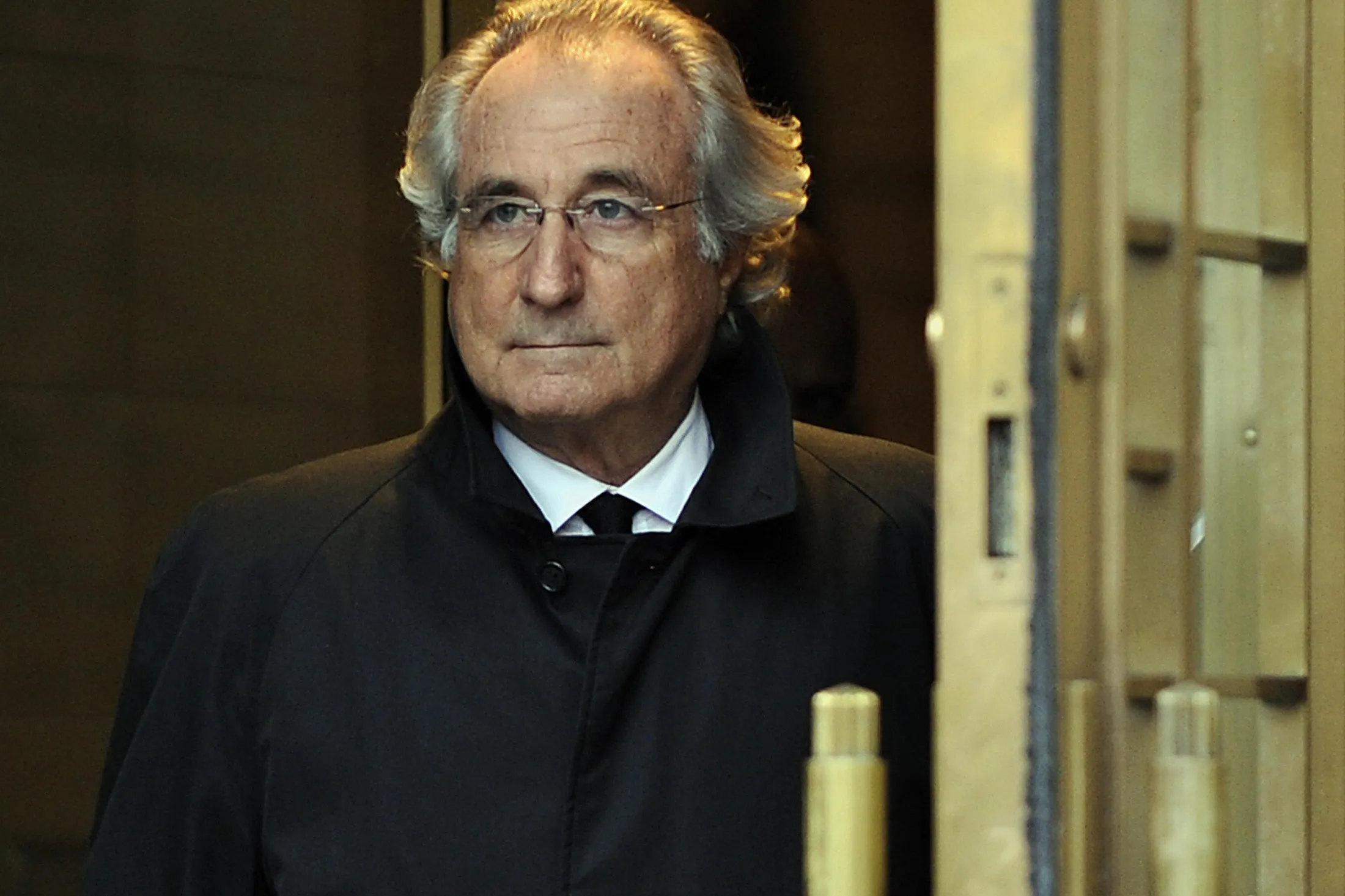 Bernard Madoff leaving U.S. Federal Court in&nbsp;2009.