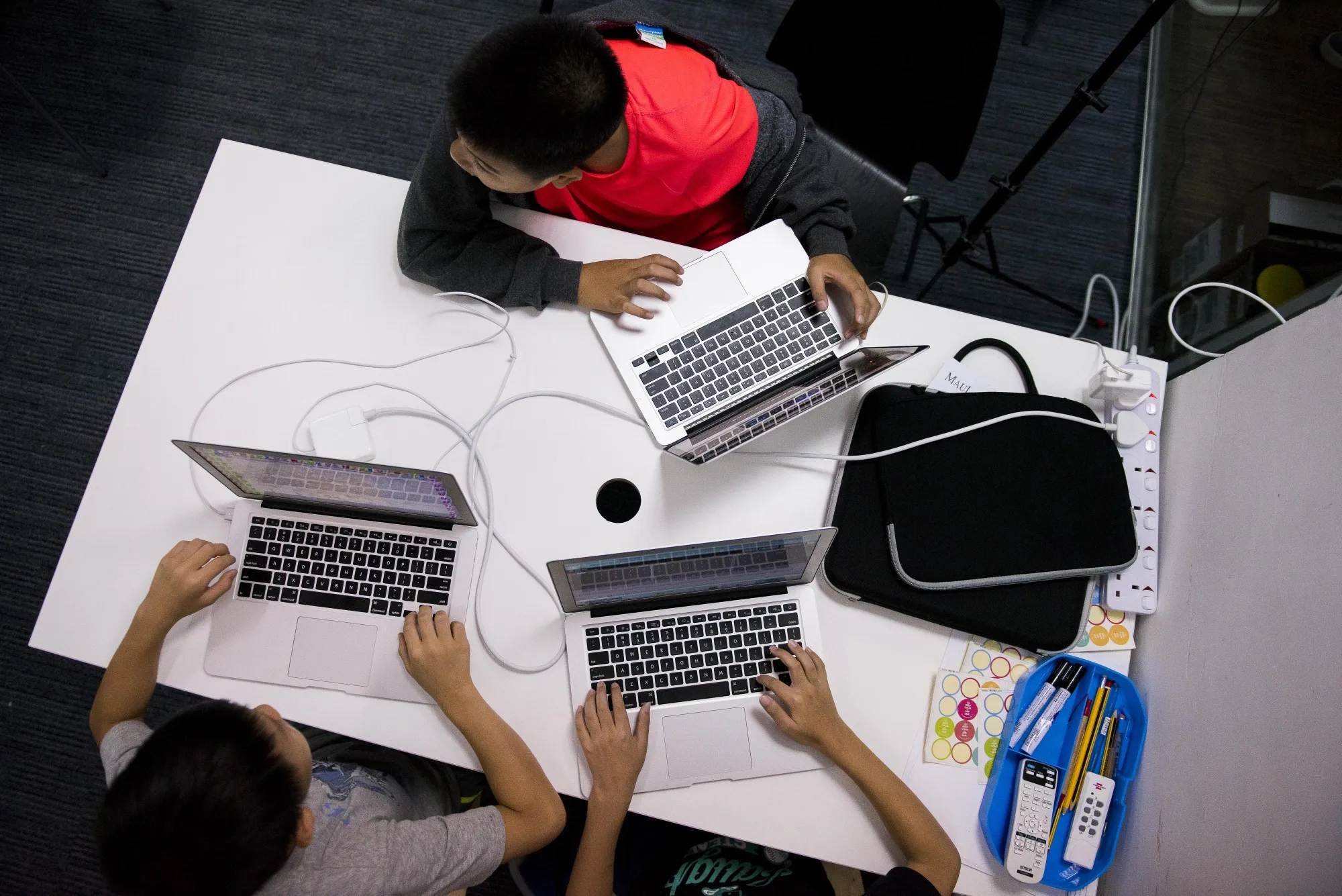 Students Attend Coding Class At The First Code Academy