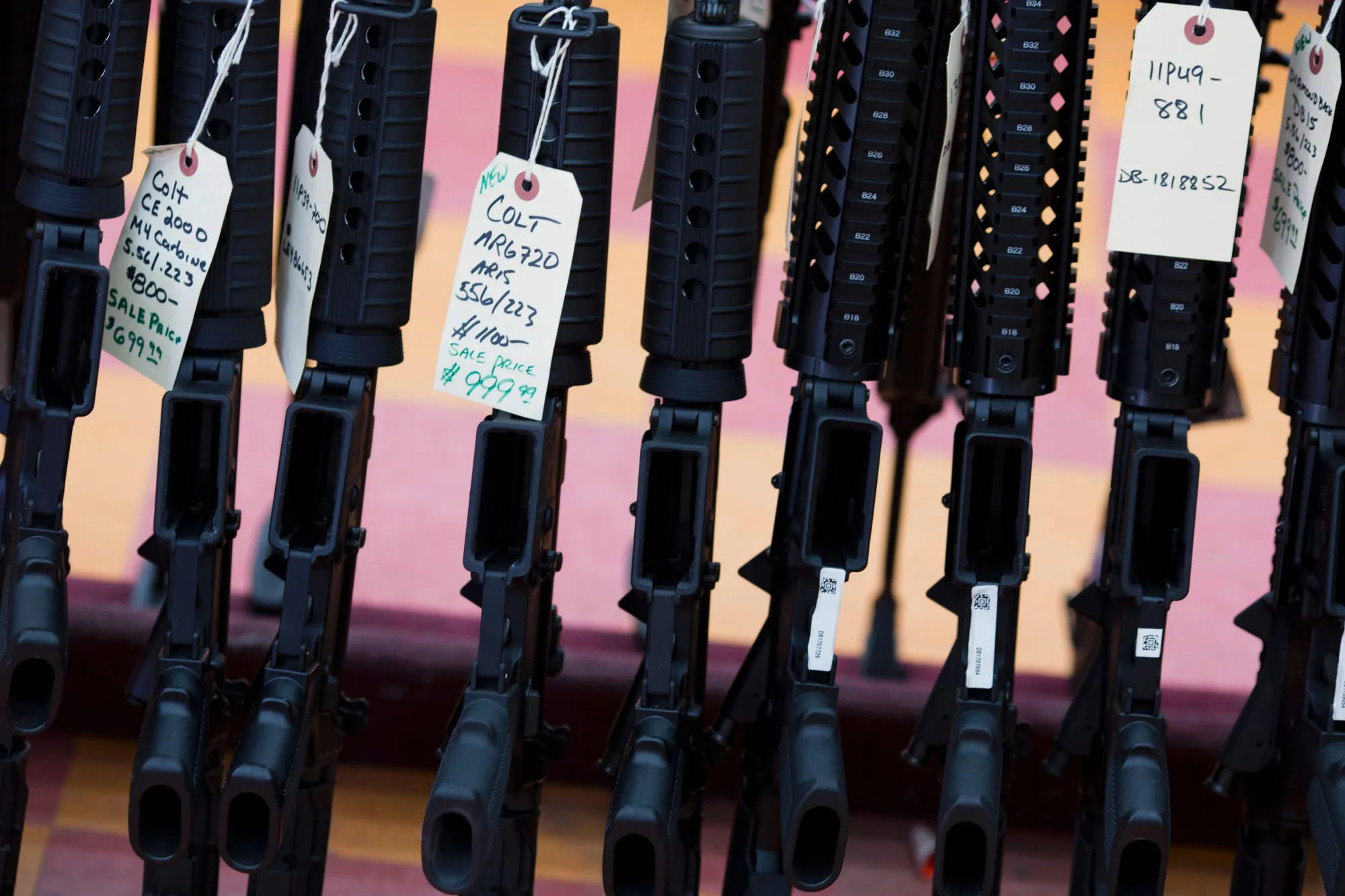 Rifles for sale at a gun shop in Merrimack, New Hampshire, on Nov.&nbsp;5, 2016.