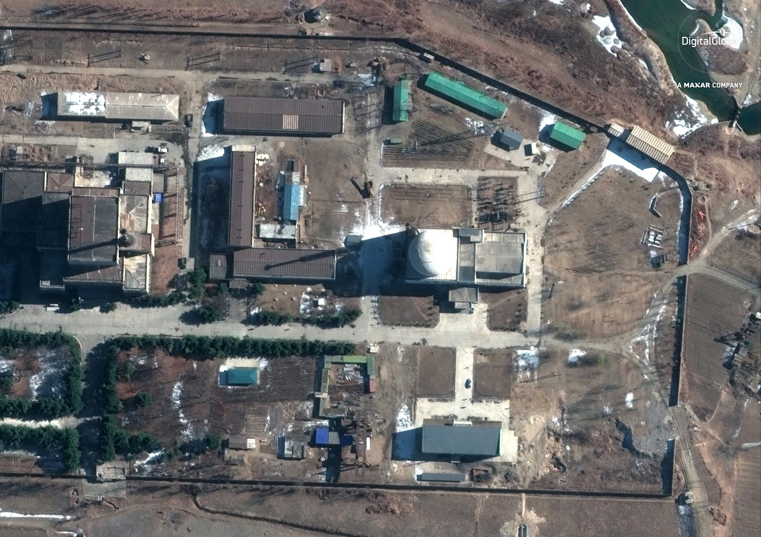 The reactor at the Yongbyon Nuclear Scientific Research Center in North Korea on Feb. 14.