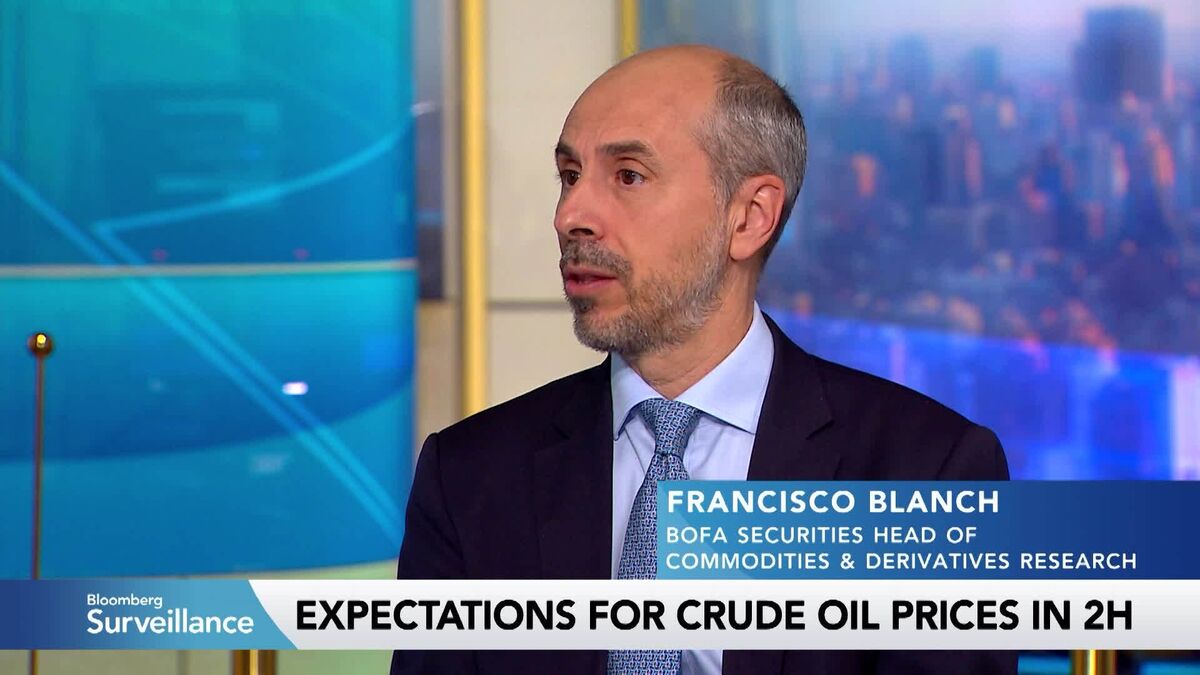 🚨 ⚫️BREAKING: "Previsioni di prezzi del petrolio in calo nella seconda metà dell'anno, secondo Francisco Blanch di Bank of America"