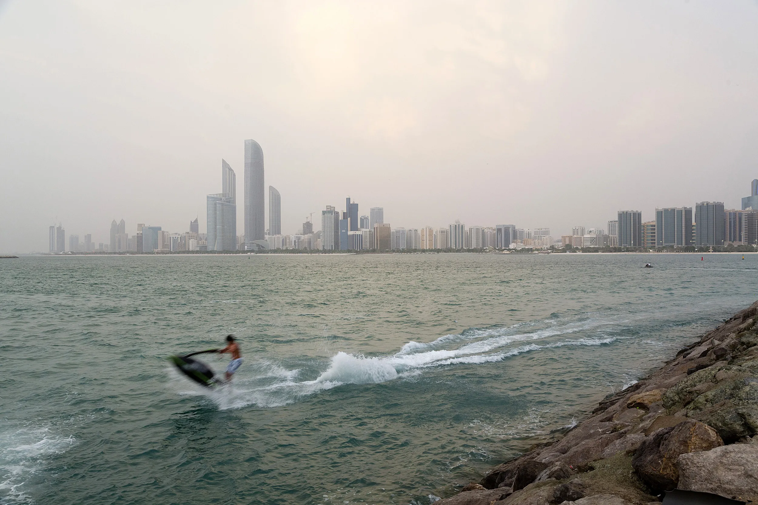 The city skyline in Abu Dhabi.&nbsp;
