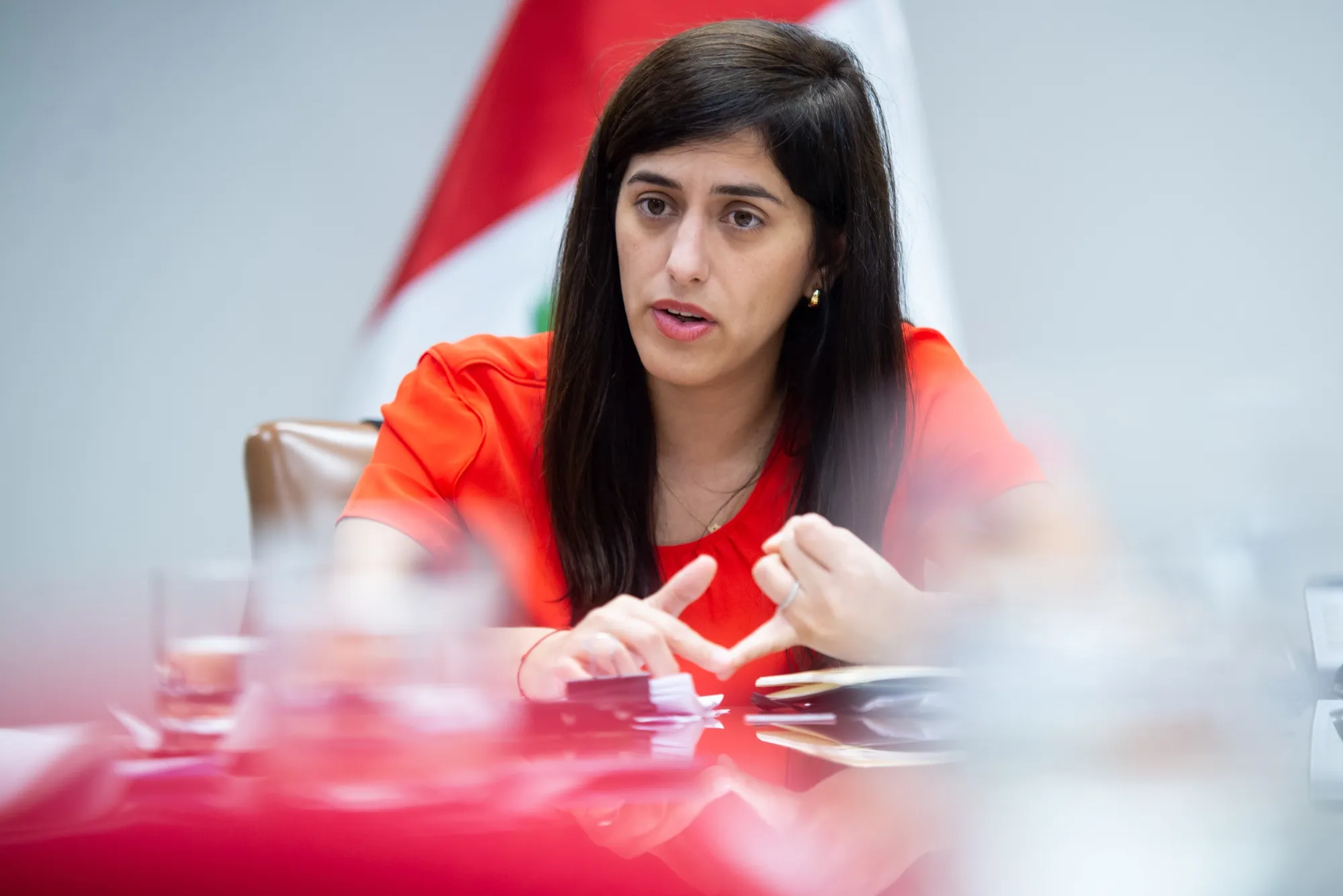 Peruvian Finance Minister Maria Antonieta Alva speaks during an interview in Lima on Jan. 27.