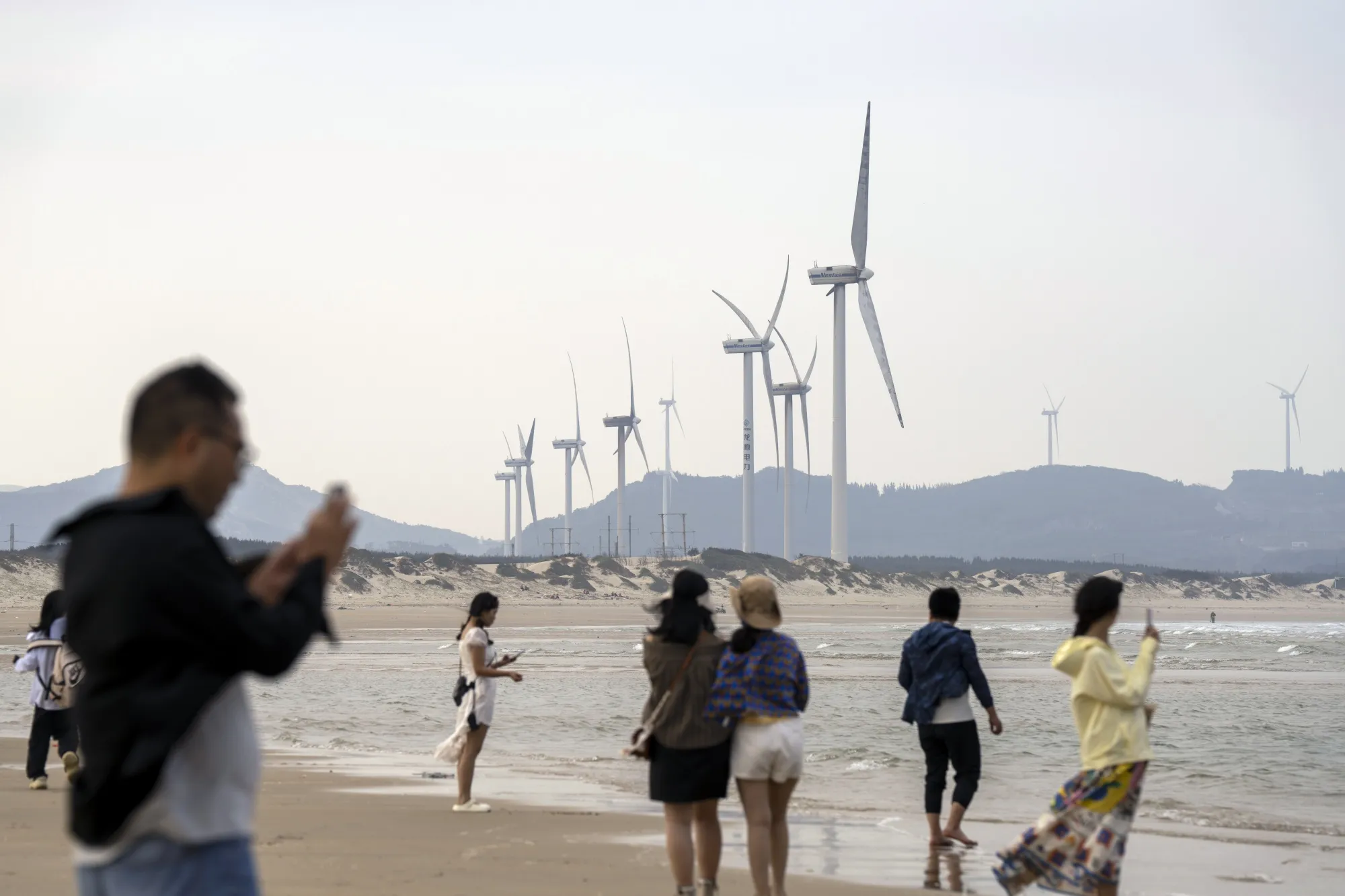 Wind turbines in Pingtan Island, Fujian province, China.&nbsp;Wind farms sprung up in Europe, China and the US as governments chased emissions-reduction targets.&nbsp;