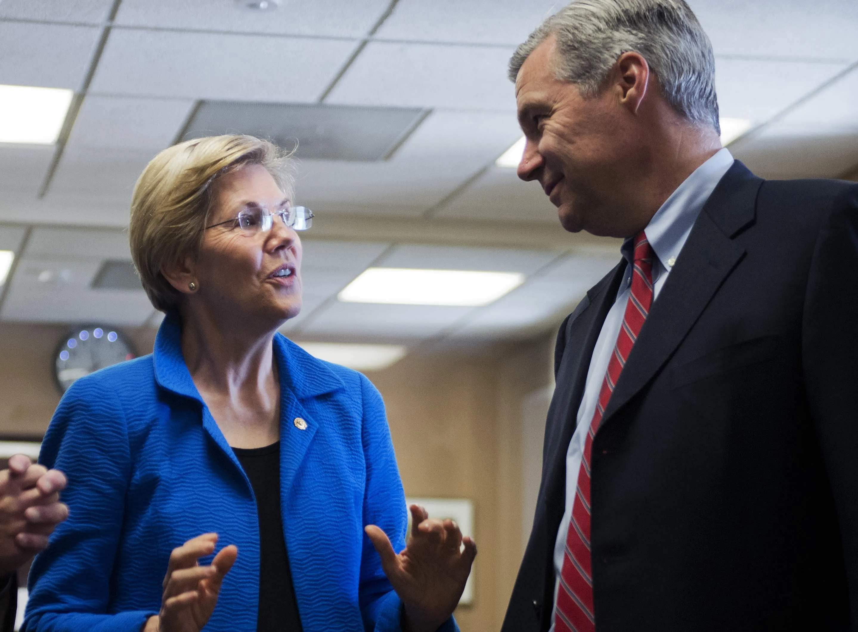 Democratic Senators Elizabeth Warren and Sheldon Whitehouse