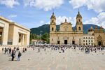 Landscape of Bolivar square in Bogota