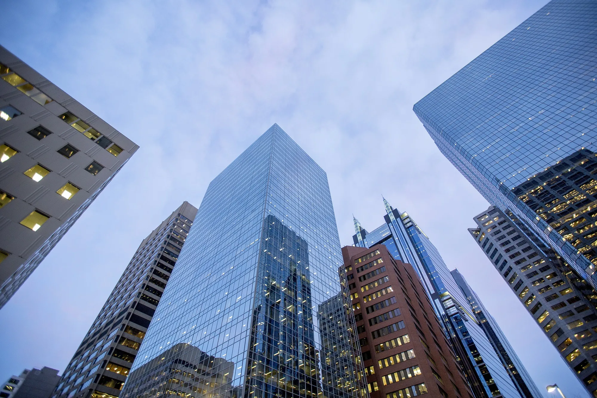 Business district in Calgary, Alberta