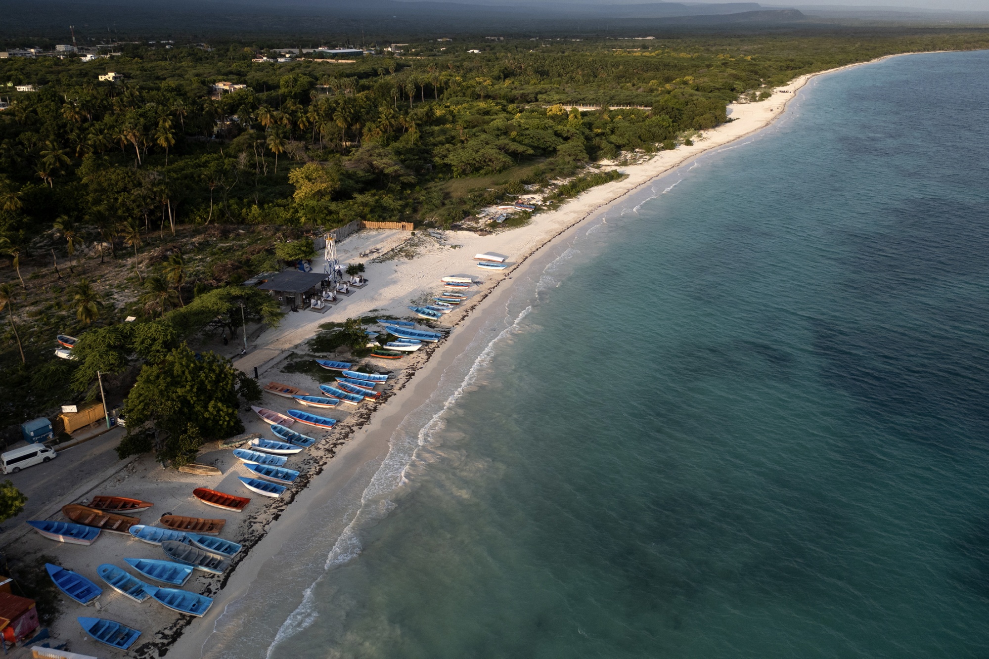 Aerial view of the Pedernales beach in Dominican Republic on May 15.