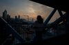 A pedestrian takes in the Causeway Bay skyline in Hong Kong, China.