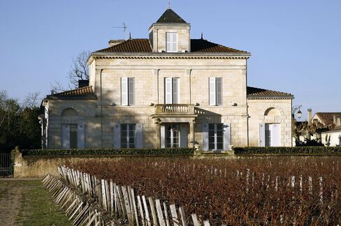 Chateau Montrose and its vineyard stand in Saint-Estephe.